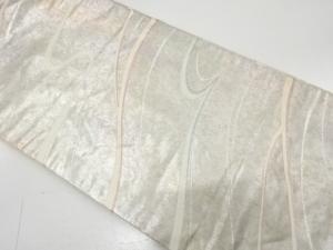 引箔　流水模様織り出し　名古屋帯